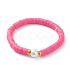Handmade Polymer Clay Heishi Beads Stretch Bracelets BJEW-JB05759-2