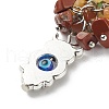 Chakra Natural Gemstone Chip Bead Keychain KEYC-JKC00415-02-5