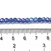 Electroplate Transparent Glass Beads Strands EGLA-A035-T4mm-L21-4