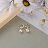 Mother's Day Jewellery Brass Huggie Hoop Earrings EJEW-JE04433-01-4