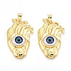 Brass Resin Pendants KK-T070-98-1
