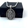 Stainless Steel Hip-hop Oval with Virgin Mary Pendant Necklaces AD4808-2