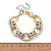 Iron & Alloy & Aluminum Cable Chain Bracelets for Women BJEW-U042-02GP-3