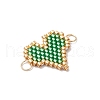 MIYUKI Delica Glass Seed Beaded Heart Links PALLOY-MZ00702-02-5