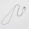 304 Stainless Steel Necklaces NJEW-K005-04-1mm-1