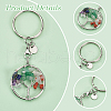 Wire Wrapped Natural & Synthetic Mixed Stone Pendants KEYC-AB00079-4
