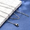 Non-Tarnish 304 Stainless Steel Cable Chain Necklace STAS-T040-PJ204-45-4