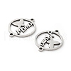 201 Stainless Steel Connector Charms STAS-A090-21P-2