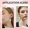 SUNNYCLUE 160Pcs 8 Styles Diamond Glass Stud Earring Findings IFIN-SC0001-58-5