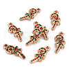Eco-Friendly Alloy Enamel Pendants X-ENAM-T011-64-NR-1