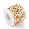 Handmade CCB Plastic Imitation Pearl Beaded Chains CHC-M021-29LG-4