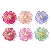 7Pcs 7 Colors Transparent Glass Pendants PALLOY-MZ00724-1