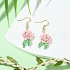 Glass Dangle Earrings EJEW-MZ00316-01-2