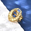 304 Stainless Steel Open Cuff Ring for Women RJEW-A053-06G-07-3
