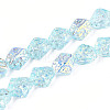 Transparency Electroplate Glass Beads Strands GLAA-T023-41A-06-1