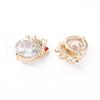 Brass Micro Pave Cubic Zirconia Charms KK-N231-130-NF-2