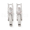 Rack Plating Brass Micro Pave Cubic Zirconia Watch Band Clasps KK-A234-016P-03-1