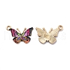 Light Gold Alloy Enamel Pendants ENAM-G210-02LG-03-1