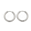 Tarnish Resistant 304 Stainless Steel Huggie Hoop Earrings EJEW-F111B-19mm-P-2