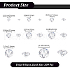 Beebeecraft 8 Styles Cubic Zirconia Cabochons ZIRC-BBC0002-99-2