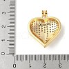 Brass Micro Pave Clear Cubic Zirconia Pendants ZIRC-I071-03G-01-3