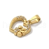 Ion Plating(IP) 304 Stainless Steel Micro Pave Cubic Zirconia Pendants STAS-Z107-04G-09-2