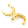 Rack Plating Brass Arch Stud Earrings EJEW-A028-45G-2