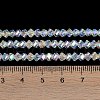 Electroplate Glass Beads Strands GLAA-Q105-04C-4