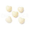 Hearts Natural Tagua Beads Jewelry Findings WOOD-V001-05-1