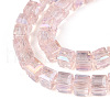 Electroplate Glass Beads Strands EGLA-D018-4x4mm-82-3