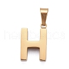 Ion Plating(IP) 304 Stainless Steel Letter Pendants STAS-H127-H-H-2