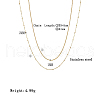 Stainless Steel Double Layer Necklaces BI6210-1-3