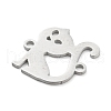 Non-Tarnish 304 Stainless Steel Hollow Connector Charms STAS-P332-05P-2