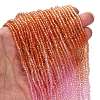 Transparent Painted Glass Beads Strands X1-DGLA-A034-T1mm-A20-2