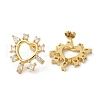 Hollow Heart Rack Plating Brass Stud Earrings EJEW-A027-01G-2