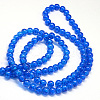 Baking Painted Transparent Crackle Glass Round Bead Strands DGLA-Q018-10mm-69-3