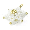 Seed Beads Beaded Charms PALLOY-MZ00286-03-3