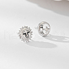 Sun & Moon Vintage Style 925 Sterling Silver Stud Earrings OI3511-2