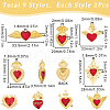 SUNNYCLUE 18Pcs 9 Styles Alloy Enamel Pendants ENAM-SC0005-06-2