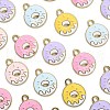 50Pcs 5 Colors Alloy Enamel Pendants ENAM-CJ0003-26-5