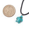 Sea Turtle Synthetic Howlite Pendant Necklaces NJEW-JN05085-3