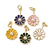 Brass Enamel Pendants KK-S525-08G-1