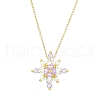 Glass Seed Beads Beaded Star Pendant Necklaces NJEW-MZ00088-02-2