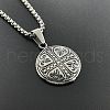 Punk Style Stainless Steel Heart Cross Pendant Necklaces Vintage Trendy Men Stainless Steel Jewelry TC5378-1