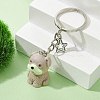 Resin Dog Pendant Keychain KEYC-JKC00564-04-3