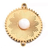 Natural White Shell Connector Charms STAS-E163-25G-1