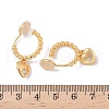 Heart Brass Micro Pave Clear Cubic Zirconia Clip-on Earrings EJEW-K286-12G-5