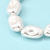 Electroplate Porcelain Imitation Pearl Beads Strands PORC-K009-01B-3