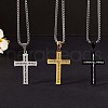 Titanium Steel Cross with Philippians 4:13 Pendant Necklace JN1050B-5
