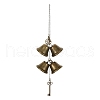 Iron Bell & Alloy Key Charm Hanging Ornaments HJEW-JM03429-01-1
